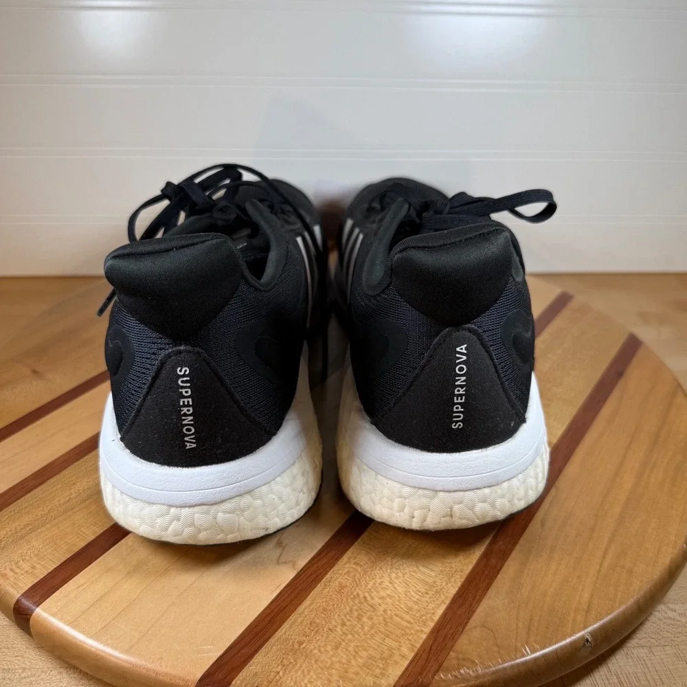 Adidas Supernova Mens Running Shoes Black White S42722 Size 12.5 Boost Bounce